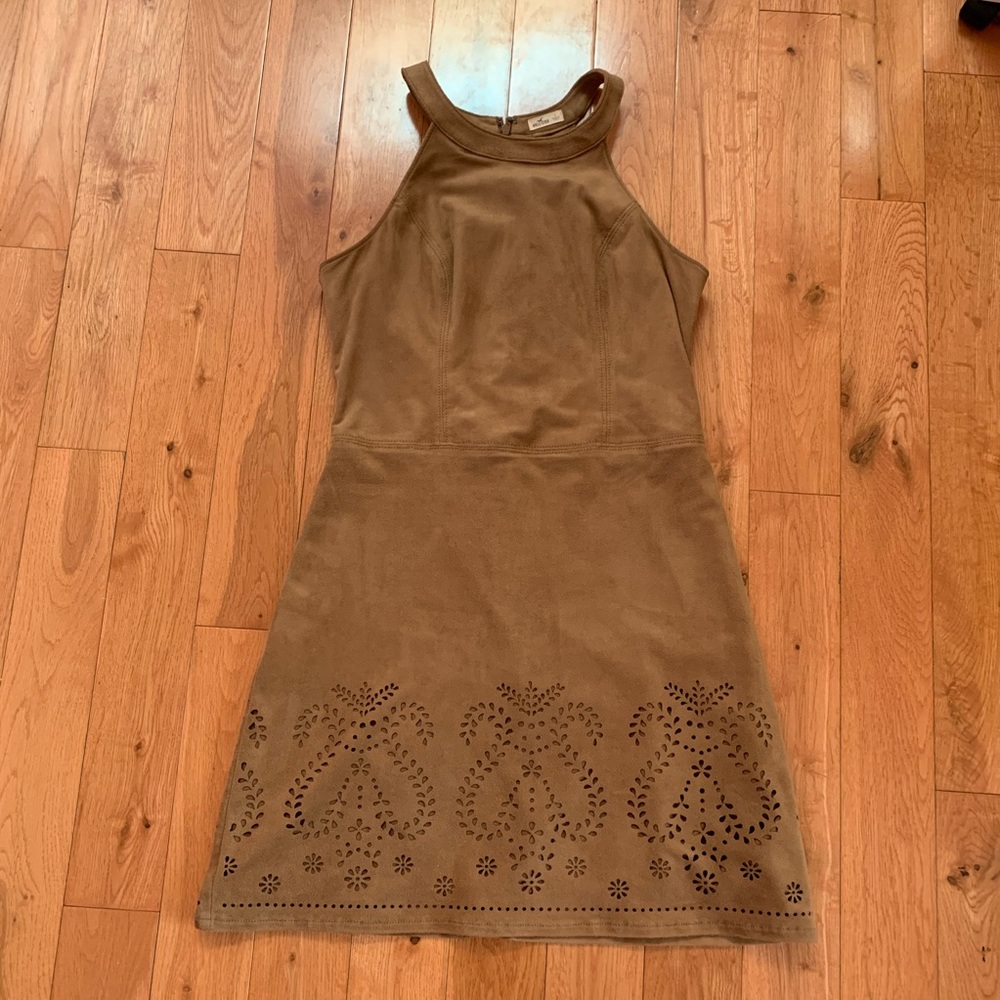 Brown suede dress